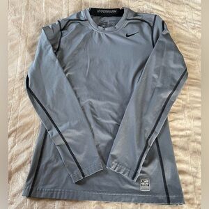 Nike Youth Hyperwarm Pro Combat Dri Fit Fitted Long Sleeve Shirt, Size S/P